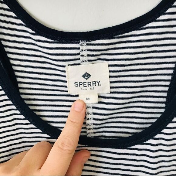 Sperry | navy and white stripe tank top - Picture 2 of 7